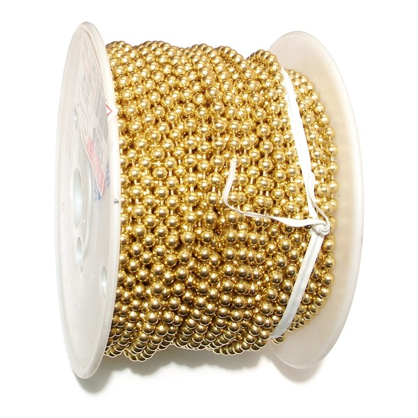 Midwest Fastener #10 x 100' Ball Chain Reel Brass 17606